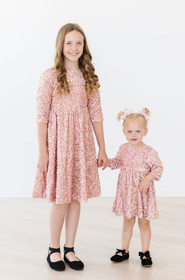 rose-gold-velvet-sequin-dress Mila Rose - Sophia's StyleSequin Dress-1